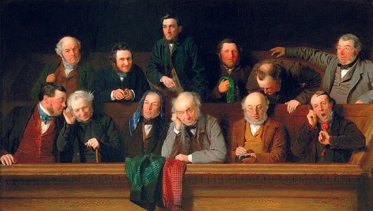 "The Jury," an 1861 John Morgan painting of an English jury. 